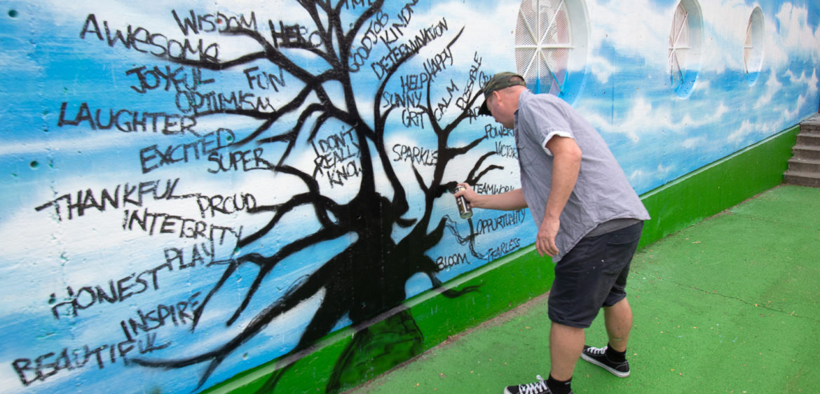 The RAW Project is a Miami-based nonprofit that partners with local artists to beautify schools in underserved areas. It started in Wynwood in 2014 at Jose De Diego Middle School, and has since completed multiple mural projects throughout Denver. In September of 2018, they initiated a new series of murals at Cheltenham Elementary in September featuring works by Trek6, Findac, Kevin Ledo, Dale Grimshaw, Patrick Kane McGregor, Jazz Guetta, Jerry "BirdO" Rugg, Eric Skotnes, Bikismo, Otto Schade, Shepard Fairey, Flmngo, Dean McKeever, Dean "ZEUS" Colman and more. For more information, please visit The RAW Project at www.therawproject.org