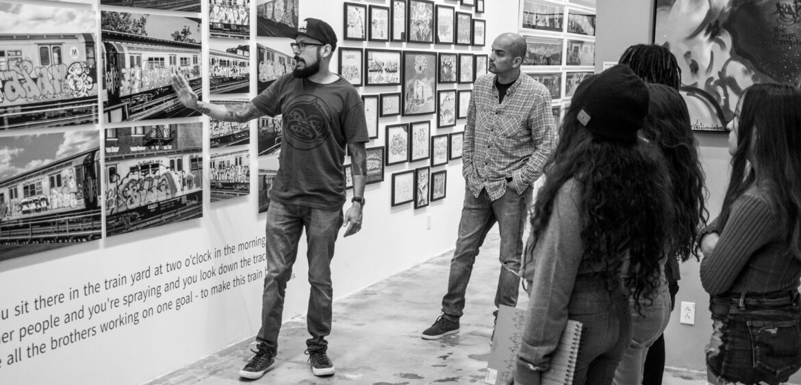 During the PATH 2019/2020 Winter Intensive, some students got to experience Wynwood's Museum of Graffiti; the world's first museum dedicated to the evolution of graffiti art. Co-founder Alan Ket and curator Carlos "MARE139" Rodriguez welcomed the students with a personalized tour, where they were touched on the history, styles, and future of graffiti culture.